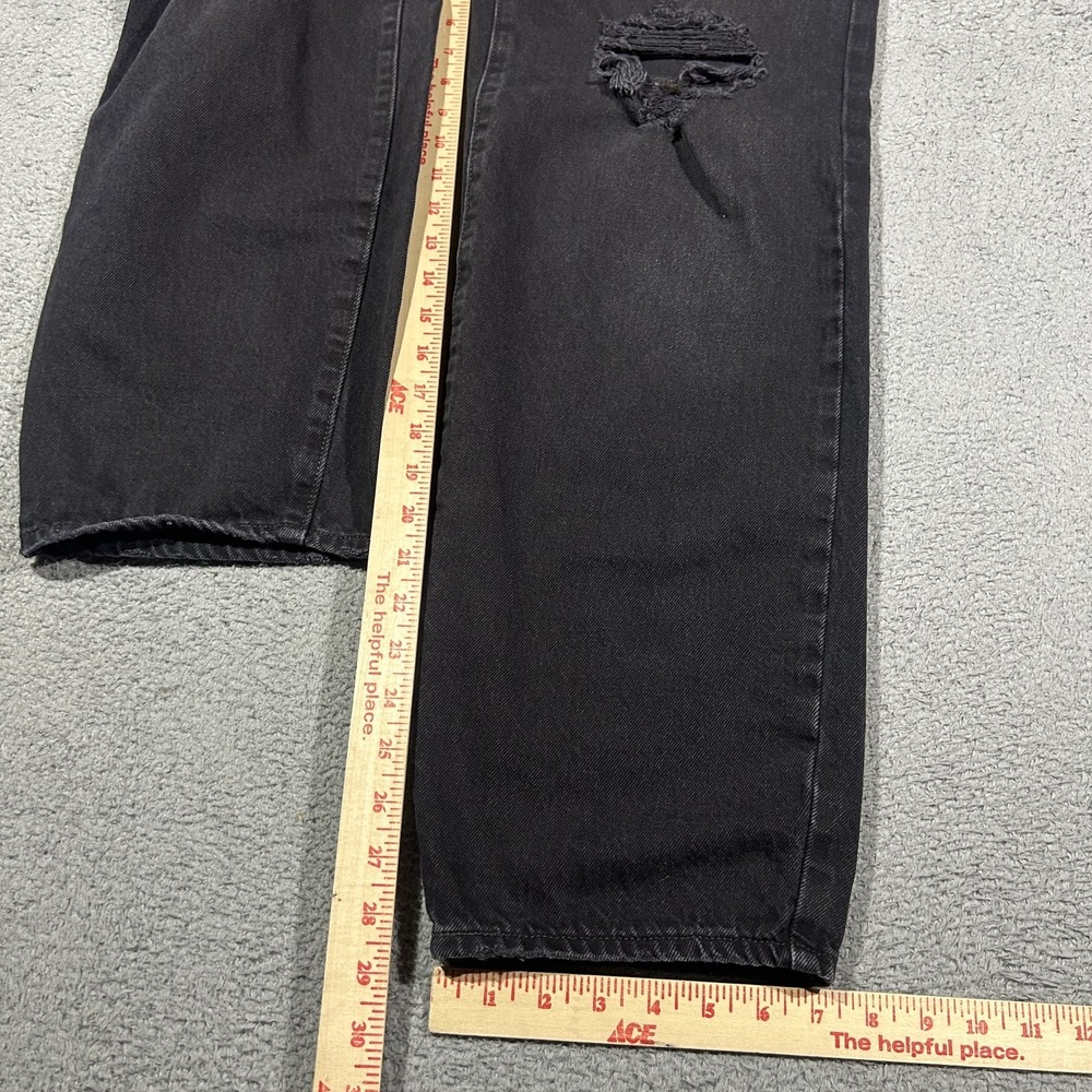 Levi's Women's Size 25 Baggy Dad Black Denim Jeans Relaxed Straight #2912 - Picture 8 of 9